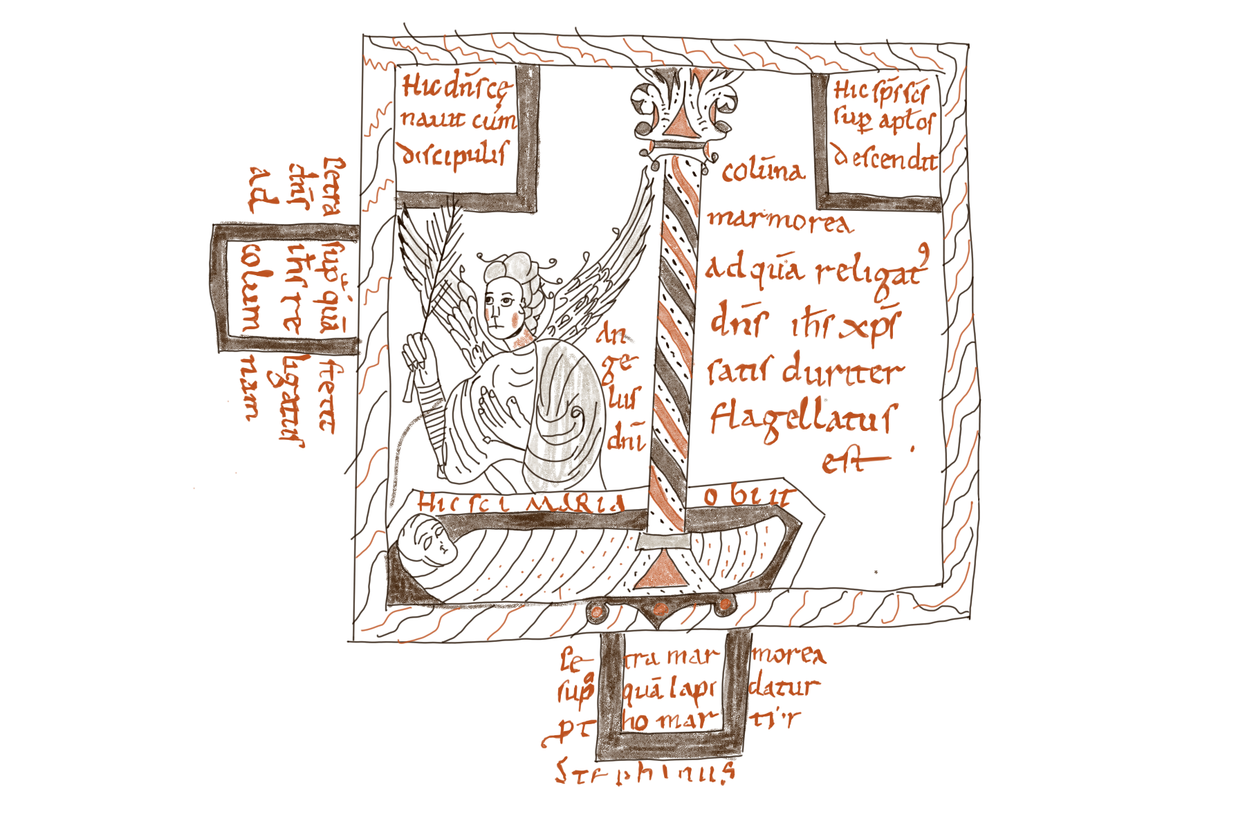 Reproduction of the plan of the site of the Flagellation (from Ms N)